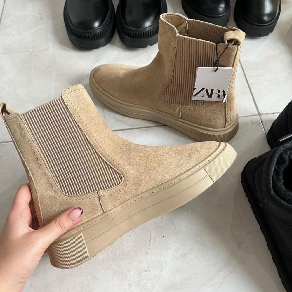 🍂 ZARA LEATHER ANKLE BOOTS NWT 🍂